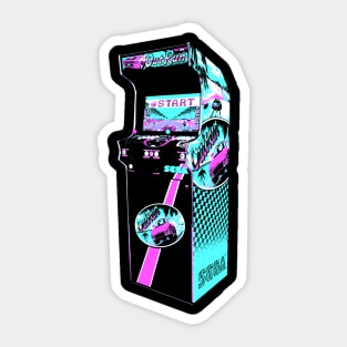 Out Run Retro Arcade Game Sticker